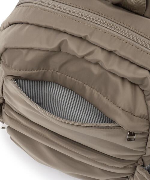 ITS'DEMO（イッツデモ）の「【6ポケット】裏地ストライプリュック（バックパック/リュック・レディース・ナチュラル/チャコールグレー/ブラック・00）」の22枚目の写真