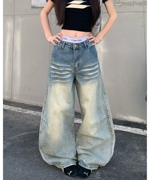 inst.ALL(インストール)の「バックラインデザインデニムワイドパンツ(デニムパンツ・レディース・ブルー・S/M/L)」の6枚目の写真