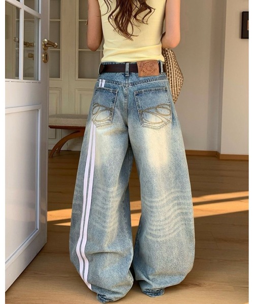 inst.ALL(インストール)の「バックラインデザインデニムワイドパンツ(デニムパンツ・レディース・ブルー・S/M/L)」の10枚目の写真