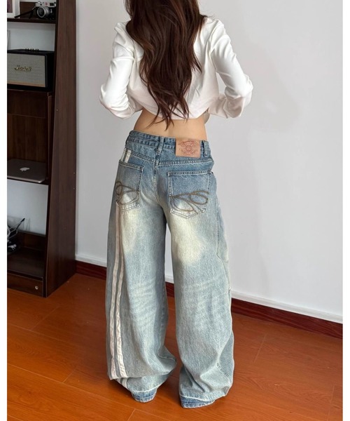 inst.ALL(インストール)の「バックラインデザインデニムワイドパンツ(デニムパンツ・レディース・ブルー・S/M/L)」の15枚目の写真