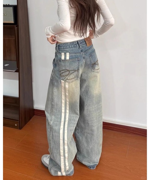 inst.ALL(インストール)の「バックラインデザインデニムワイドパンツ(デニムパンツ・レディース・ブルー・S/M/L)」の17枚目の写真