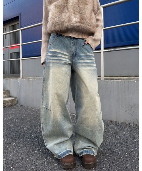 inst.ALL(インストール)の「バックラインデザインデニムワイドパンツ(デニムパンツ・レディース・ブルー・S/M/L)」の20枚目の写真