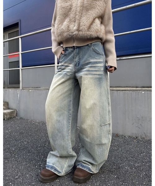 inst.ALL(インストール)の「バックラインデザインデニムワイドパンツ(デニムパンツ・レディース・ブルー・S/M/L)」の21枚目の写真