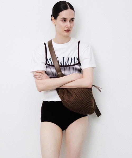 Ameri（アメリ）の「MEDI MESH ROUND SHOULDER BAG（ショルダーバッグ・レディース・ブラウン/アイボリー/ブラック・FREE）」の19枚目の写真