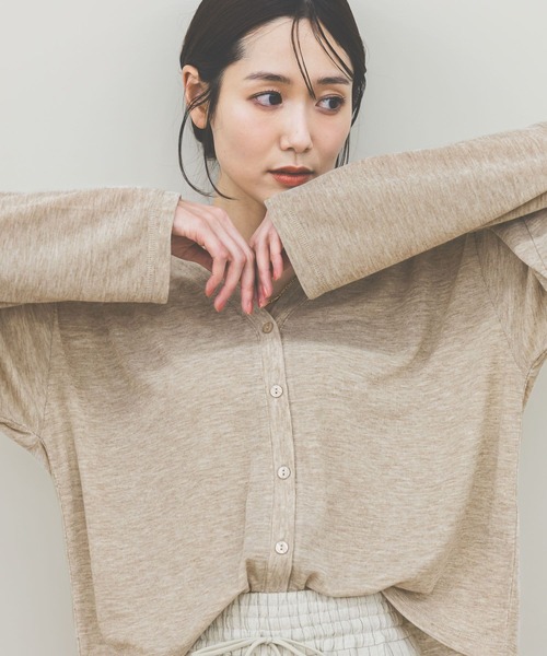 GLOBAL WORK(グローバルワーク)の「UVカットカーデ/636776(カーディガン/ボレロ・レディース・ダークブラウン/ライトグレー/ブラック/ベージュ/オレンジ系その他2・REGULAR/SHORT)」の1枚目の写真