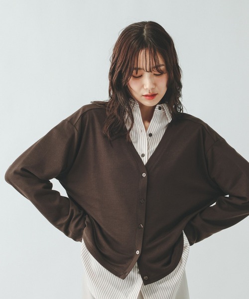 GLOBAL WORK(グローバルワーク)の「UVカットカーデ/636776(カーディガン/ボレロ・レディース・ダークブラウン/ライトグレー/ブラック/ベージュ/オレンジ系その他2・REGULAR/SHORT)」の4枚目の写真