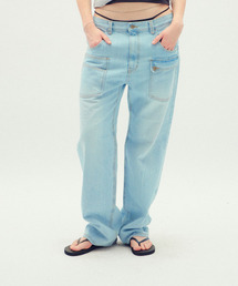 ERTR（イーアールティーアール）の「Front Pocket Cargo Denim Pants Light Blue（デニムパンツ）」