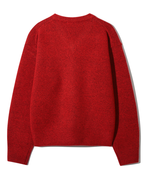BASEMOMENT(ベースモーメント)の「キャッシュライク Vネック クロップニット ボカシ レッド(ニット/セーター・メンズ・その他・M/L)」の16枚目の写真