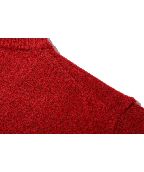 BASEMOMENT(ベースモーメント)の「キャッシュライク Vネック クロップニット ボカシ レッド(ニット/セーター・メンズ・その他・M/L)」の11枚目の写真