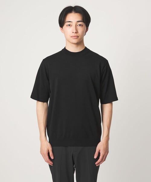 green label relaxing（グリーンレーベルリラクシング）の「MTB コットン ハイゲージ モックネック ニット Tシャツ（ニット/セーター・メンズ・ライム/ブラック/ライトグレー・XL/S/L/M）」の11枚目の写真