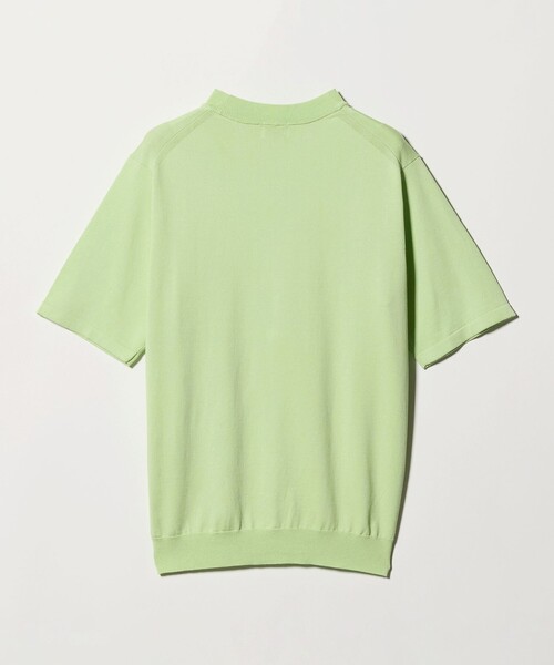 Off-Green モックネック Tシャツ オフグリーン MTB コットン ハイゲージ モックネック ニット Tシャツ（ニット