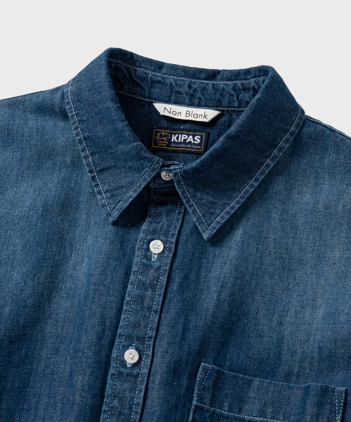 NONBLANK(ノンブランク)の「ウォッシングデニムLSシャツ_MID BLUE(シャツ/ブラウス・メンズ・ブルー・MEDIUM/LARGE/X-LARGE/SMALL)」の3枚目の写真