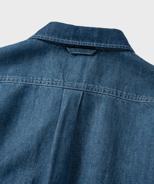 NONBLANK(ノンブランク)の「ウォッシングデニムLSシャツ_MID BLUE(シャツ/ブラウス・メンズ・ブルー・MEDIUM/LARGE/X-LARGE/SMALL)」の6枚目の写真