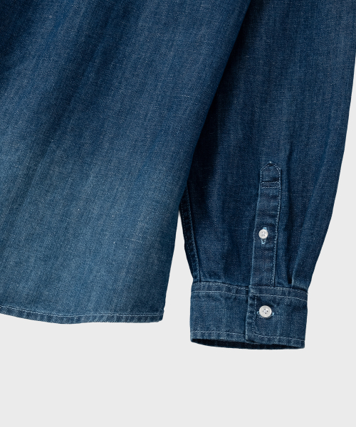 NONBLANK(ノンブランク)の「ウォッシングデニムLSシャツ_MID BLUE(シャツ/ブラウス・メンズ・ブルー・MEDIUM/LARGE/X-LARGE/SMALL)」の7枚目の写真