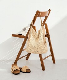 fredy emue | グログランハンドル柄編みトート(トートバッグ)