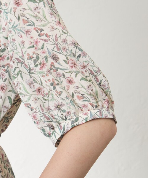 amaca(アマカ)の「【LIBERTY】MEGUMI ワンピース(ワンピース・レディース・ベージュ/ダークネイビー・40/38)」の8枚目の写真