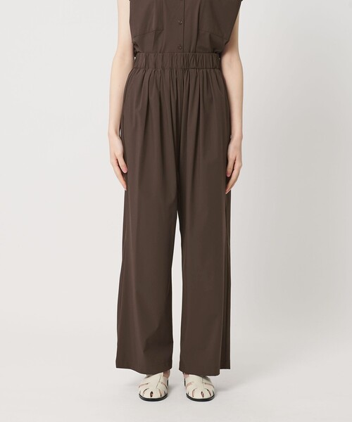 BEAUTY&YOUTH UNITED ARROWS（ビューティーアンドユースユナイテッドアローズ）の「【WEB限定 Wardrobe DAILY MINIMAL】オープンカラーシャツ＆イージーパンツ 接触冷感 UVカット はっ水（ワンピース・レディース・ブラック/ダークブラウン/ベージュ・M/S）」の12枚目の写真