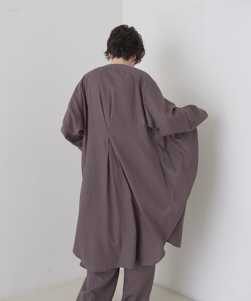 Rouge vif(ルージュヴィフ)の「【セットアップ対応】リネンロングトッパー/シャツ/カーディガン/羽織(シャツ/ブラウス・レディース・ホワイト/チャコールグレー・フリー)」の21枚目の写真