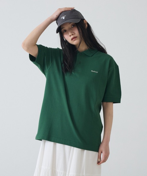 Barbour（バブアー）の「【Barbour / バブアー】 POLO SHIRT S/S ／ポロシャツ ／ユニセックス 【WEB限定】（ポロシャツ・メンズ・ホワイト/ネイビー/グリーン・L/M）」の2枚目の写真