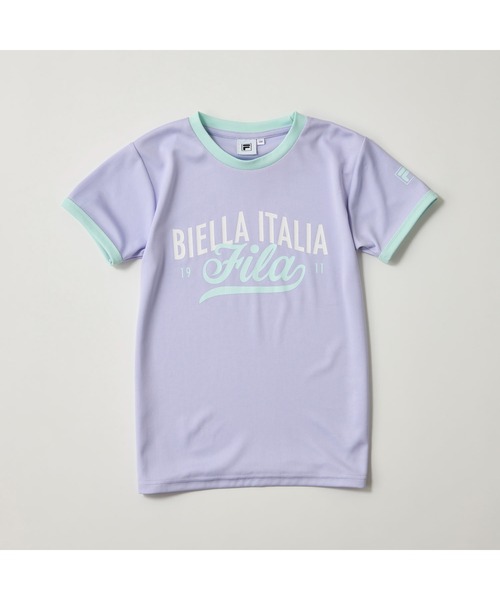 FILA(フィラ)の「FILA フィラ 半袖Tシャツ ハーフパンツ セットアップ ロゴプリント 軽量(Tシャツ/カットソー・キッズ・サックスブルー/レモンイエロー/ラベンダー・110cm/130cm/150cm/120cm/140cm/160cm)」の11枚目の写真