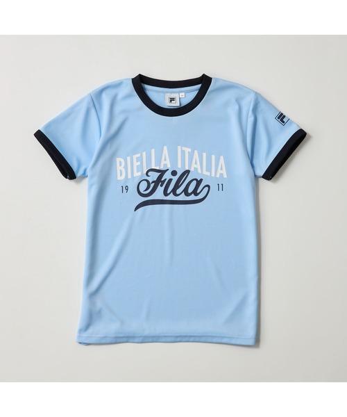 FILA(フィラ)の「FILA フィラ 半袖Tシャツ ハーフパンツ セットアップ ロゴプリント 軽量(Tシャツ/カットソー・キッズ・サックスブルー/レモンイエロー/ラベンダー・110cm/130cm/150cm/120cm/140cm/160cm)」の22枚目の写真