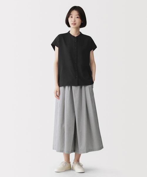無印良品(ムジルシリョウヒン)の「<循環>婦人 風を通す フレンチスリーブブラウス(シャツ/ブラウス・レディース・オフホワイト/グレー/ライトオレンジ系/ブラック・XL/L/M/S)」の18枚目の写真