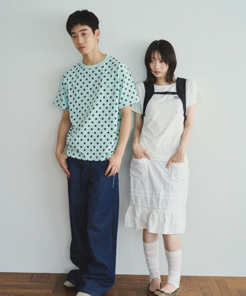 common gull products.(コモンガルプロダクツ)の「太陽の雨のTシャツ(Tシャツ/カットソー・レディース・サックスブルー/ホワイト系/ブラウン系/ピンク/パープル系/イエロー系/ミント・MEDIUM/SMALL/LARGE)」の11枚目の写真