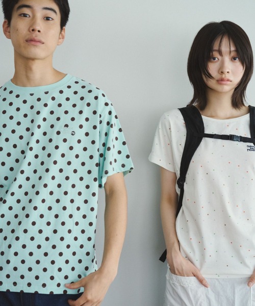 common gull products.(コモンガルプロダクツ)の「太陽の雨のTシャツ(Tシャツ/カットソー・レディース・サックスブルー/ホワイト系/ブラウン系/ピンク/パープル系/イエロー系/ミント・MEDIUM/SMALL/LARGE)」の13枚目の写真