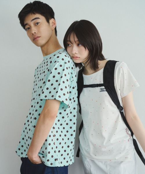common gull products.(コモンガルプロダクツ)の「太陽の雨のTシャツ(Tシャツ/カットソー・レディース・サックスブルー/ホワイト系/ブラウン系/ピンク/パープル系/イエロー系/ミント・MEDIUM/SMALL/LARGE)」の14枚目の写真
