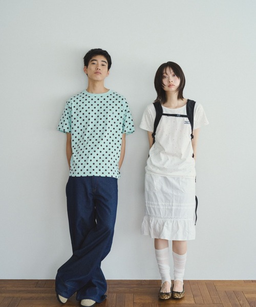common gull products.(コモンガルプロダクツ)の「太陽の雨のTシャツ(Tシャツ/カットソー・レディース・サックスブルー/ホワイト系/ブラウン系/ピンク/パープル系/イエロー系/ミント・MEDIUM/SMALL/LARGE)」の16枚目の写真