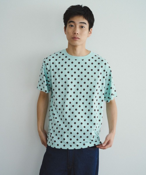 common gull products.(コモンガルプロダクツ)の「太陽の雨のTシャツ(Tシャツ/カットソー・レディース・サックスブルー/ホワイト系/ブラウン系/ピンク/パープル系/イエロー系/ミント・MEDIUM/SMALL/LARGE)」の9枚目の写真