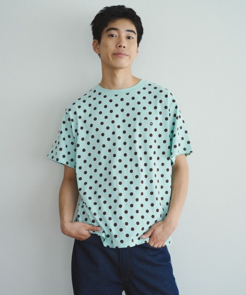 common gull products.(コモンガルプロダクツ)の「太陽の雨のTシャツ(Tシャツ/カットソー・レディース・サックスブルー/ホワイト系/ブラウン系/ピンク/パープル系/イエロー系/ミント・MEDIUM/SMALL/LARGE)」の10枚目の写真