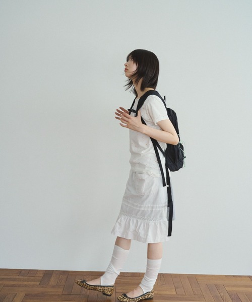 common gull products.(コモンガルプロダクツ)の「太陽の雨のTシャツ(Tシャツ/カットソー・レディース・サックスブルー/ホワイト系/ブラウン系/ピンク/パープル系/イエロー系/ミント・MEDIUM/SMALL/LARGE)」の18枚目の写真