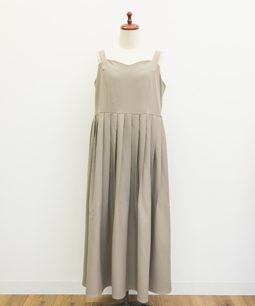 CLETTE(クレット)の「CLETTEオリジナルベルト付きプリーツジャンスカワンピース(ワンピース・レディース・チャコールグレー/ワイン/グレイッシュベージュ・LL/4L/3L)」の14枚目の写真