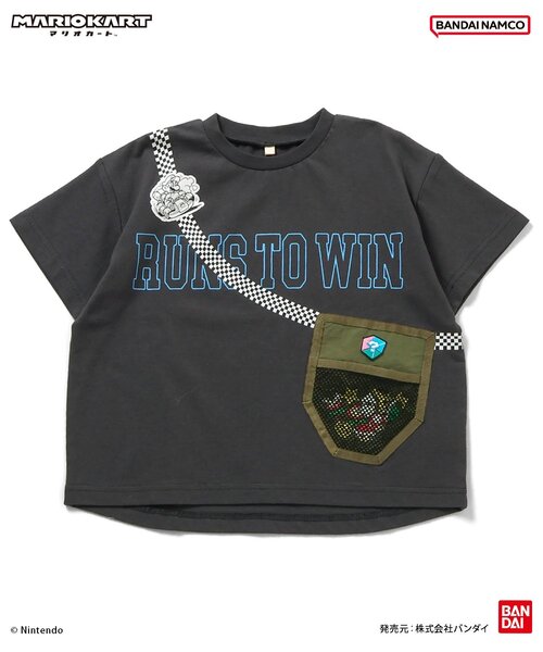 BANDAI(バンダイ)の「マリオカート サコッシュTシャツ(Tシャツ/カットソー・キッズ・チャコール/オフホワイト・100/110/120/130/140/150)」の10枚目の写真