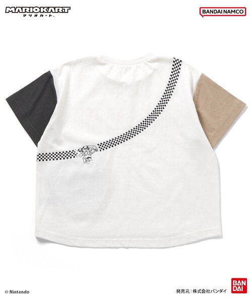 BANDAI(バンダイ)の「マリオカート サコッシュTシャツ(Tシャツ/カットソー・キッズ・チャコール/オフホワイト・100/110/120/130/140/150)」の7枚目の写真