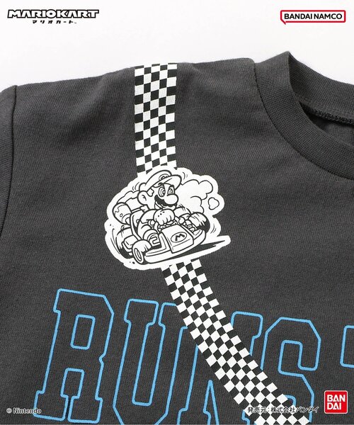 BANDAI(バンダイ)の「マリオカート サコッシュTシャツ(Tシャツ/カットソー・キッズ・チャコール/オフホワイト・100/110/120/130/140/150)」の4枚目の写真