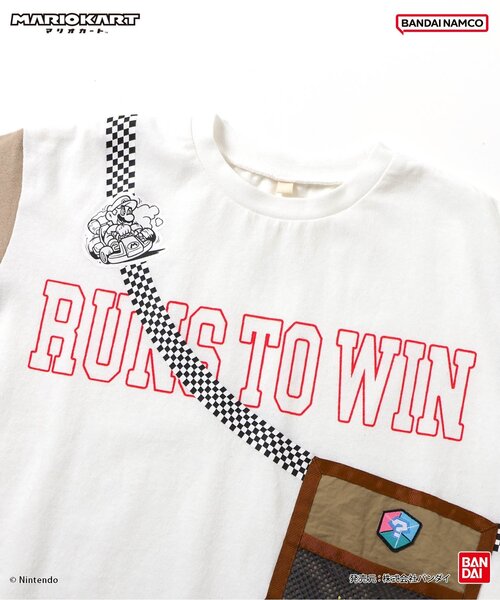 BANDAI(バンダイ)の「マリオカート サコッシュTシャツ(Tシャツ/カットソー・キッズ・チャコール/オフホワイト・100/110/120/130/140/150)」の16枚目の写真