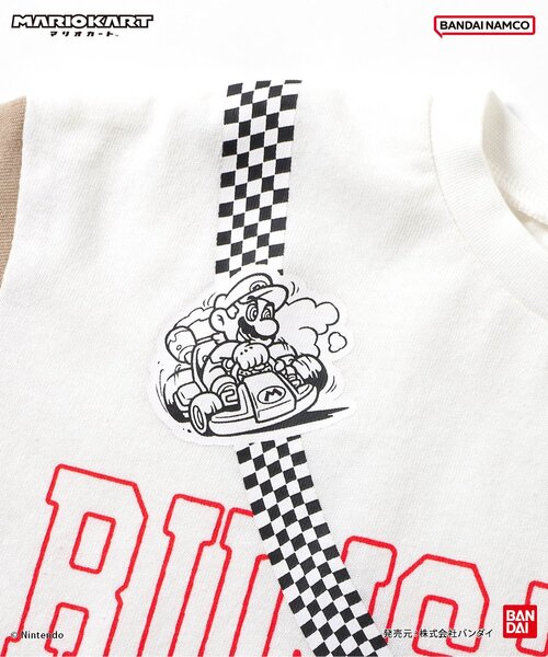 BANDAI(バンダイ)の「マリオカート サコッシュTシャツ(Tシャツ/カットソー・キッズ・チャコール/オフホワイト・100/110/120/130/140/150)」の15枚目の写真
