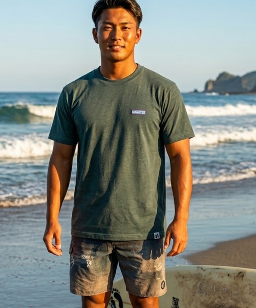 HANGTEN(ハンテン)の「【HANGTEN/ハンテン】スノードライ天竺胸刺繍Tシャツ/胸刺繍 吸汗速乾 カジュアル サーフ 半袖(Tシャツ/カットソー・メンズ・エメラルド/ホワイト/レッド/ネイビー・X-LARGE/LARGE/MEDIUM)」の6枚目の写真