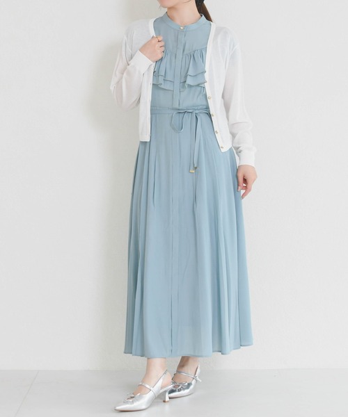 MISCH MASCH(ミッシュマッシュ)の「2026春夏新作 ラメシアーVネッククロップドカーディガン(カーディガン/ボレロ・レディース・ホワイト/グリーン/ブラック/グレー・フリ-)」の21枚目の写真