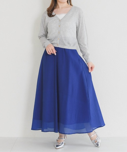 MISCH MASCH(ミッシュマッシュ)の「2026春夏新作 ラメシアーVネッククロップドカーディガン(カーディガン/ボレロ・レディース・ホワイト/グリーン/ブラック/グレー・フリ-)」の6枚目の写真