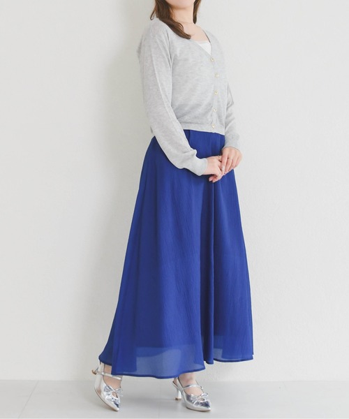 MISCH MASCH(ミッシュマッシュ)の「2026春夏新作 ラメシアーVネッククロップドカーディガン(カーディガン/ボレロ・レディース・ホワイト/グリーン/ブラック/グレー・フリ-)」の7枚目の写真