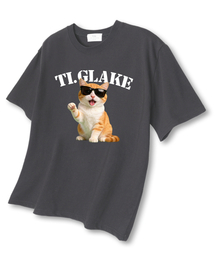 グラスキャット オーバーサイズ 半袖Tシャツ ダークグレー