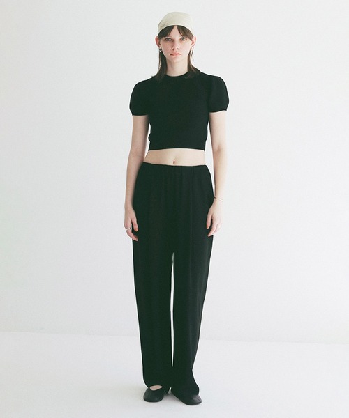 CLANE（クラネ）の「PUFF SLEEVE COMPACT KNIT TOPS（ニット/セーター・レディース・ベージュ/ブラック/アイボリー・2/1）」の14枚目の写真
