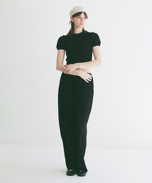 CLANE（クラネ）の「PUFF SLEEVE COMPACT KNIT TOPS（ニット/セーター・レディース・ベージュ/ブラック/アイボリー・2/1）」の15枚目の写真