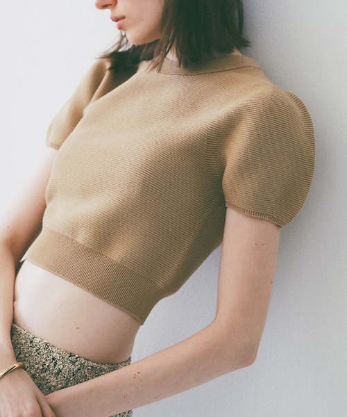 CLANE（クラネ）の「PUFF SLEEVE COMPACT KNIT TOPS（ニット/セーター・レディース・ベージュ/ブラック/アイボリー・2/1）」の16枚目の写真