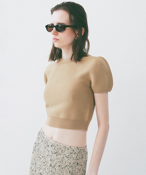 CLANE（クラネ）の「PUFF SLEEVE COMPACT KNIT TOPS（ニット/セーター・レディース・ベージュ/ブラック/アイボリー・2/1）」の18枚目の写真