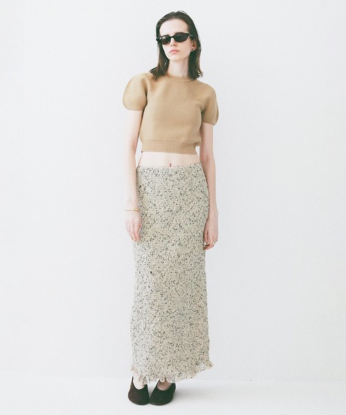 CLANE（クラネ）の「PUFF SLEEVE COMPACT KNIT TOPS（ニット/セーター・レディース・ベージュ/ブラック/アイボリー・2/1）」の20枚目の写真