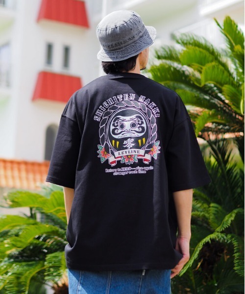 Leyline(レイライン)の「【Leyline】SHICHITEN HAKKI tee / 9.1oz ビッグシルエット グラフィックT(Tシャツ/カットソー・メンズ・ブラック/ホワイト・MEDIUM/X-LARGE/LARGE)」の2枚目の写真